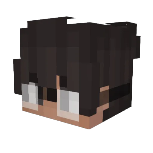 synattic Minecraft avatar head, 3D render