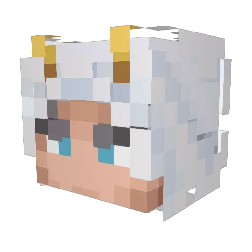 syncde_ Minecraft avatar head, 3D render