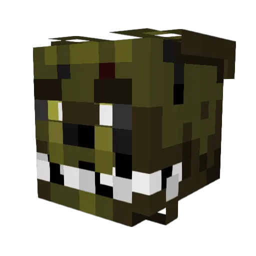 syncedaimbot Minecraft avatar head, 3D render