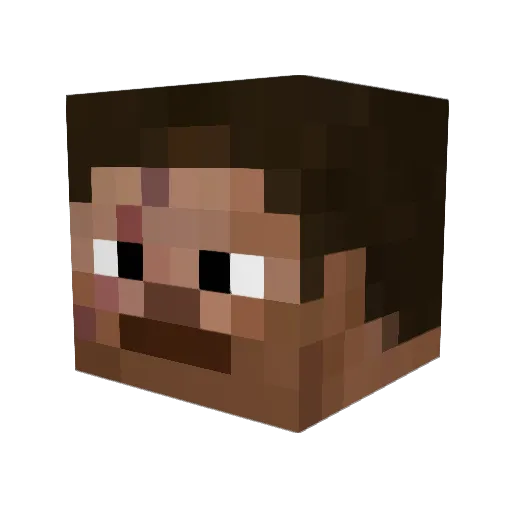 synchronosis Minecraft avatar head, 3D render