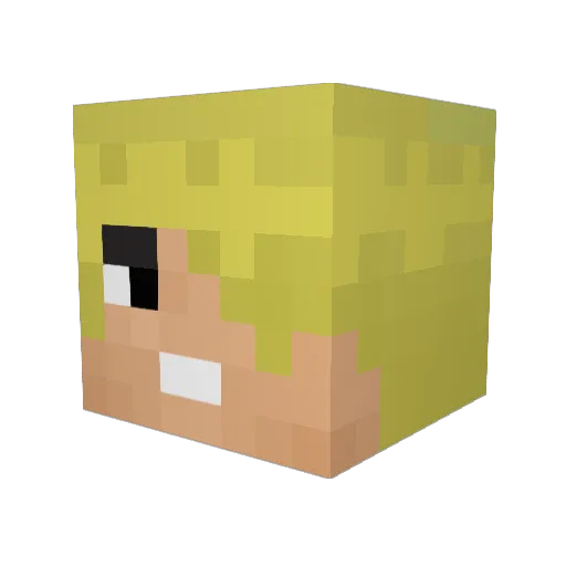 syncrisis Minecraft avatar head, 3D render