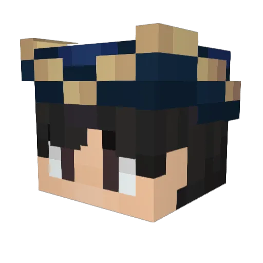 syndei Minecraft avatar head, 3D render