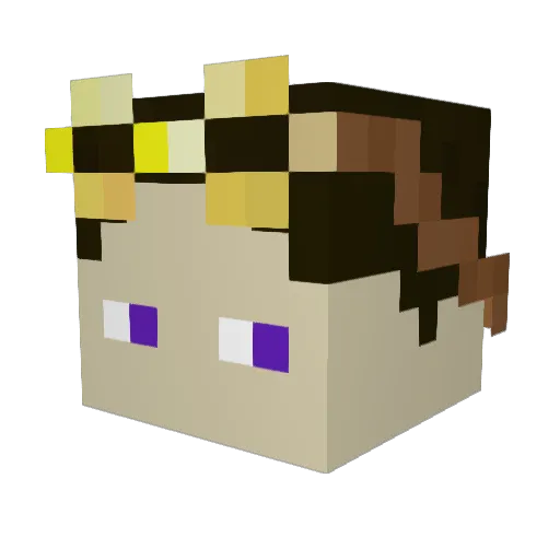 synonym_alias Minecraft avatar head, 3D render