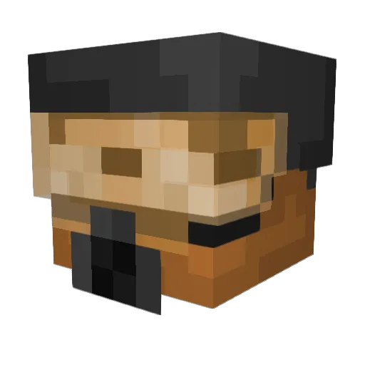 synpath Minecraft avatar head, 3D render