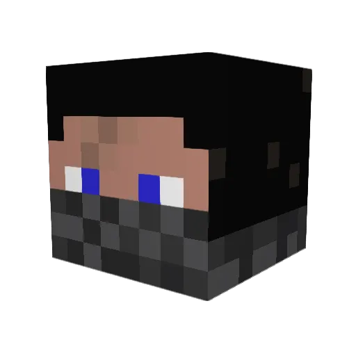 synpha Minecraft avatar head, 3D render