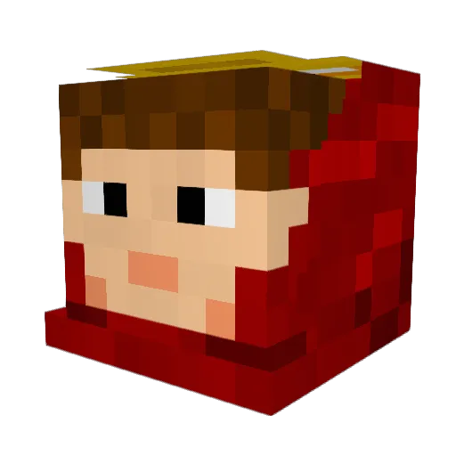 syntacks Minecraft avatar head, 3D render