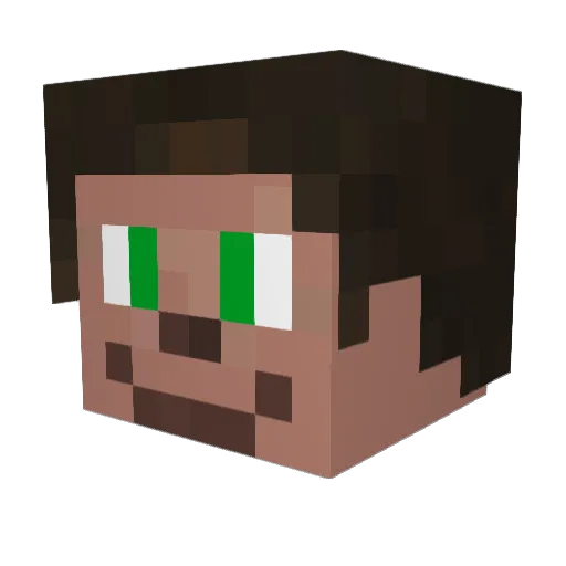 syntacks_ Minecraft avatar head, 3D render