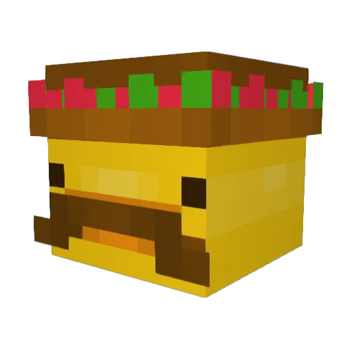 synthizw Minecraft avatar head, 3D render