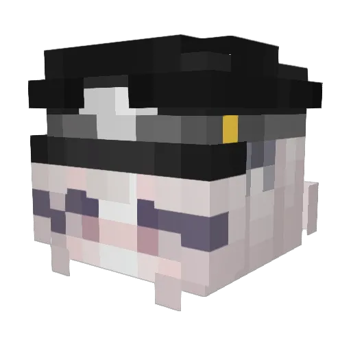synthsu Minecraft avatar head, 3D render