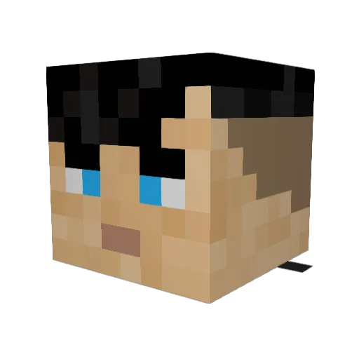 synvit Minecraft avatar head, 3D render