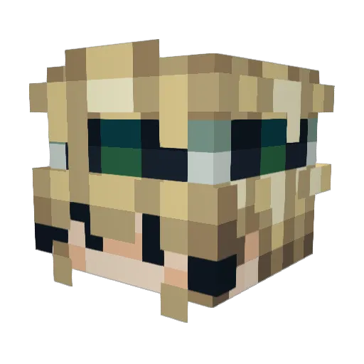 synzhi Minecraft avatar head, 3D render