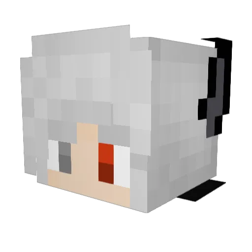 syocho Minecraft avatar head, 3D render