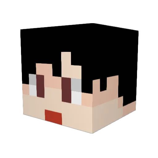 syouma3 Minecraft avatar head, 3D render