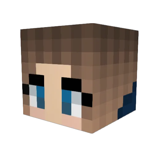 syrahvw Minecraft avatar head, 3D render