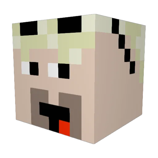 syrnat Minecraft avatar head, 3D render