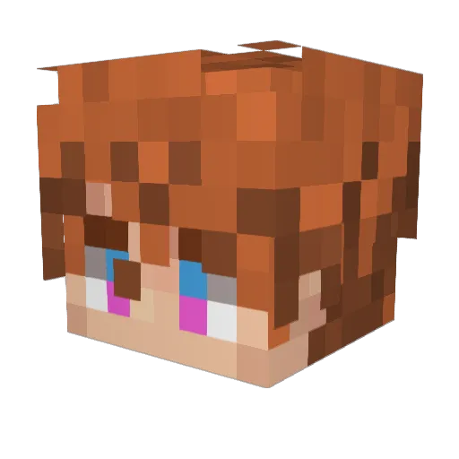 syrupash Minecraft avatar head, 3D render