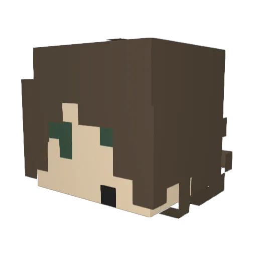 syrupwaf Minecraft avatar head, 3D render