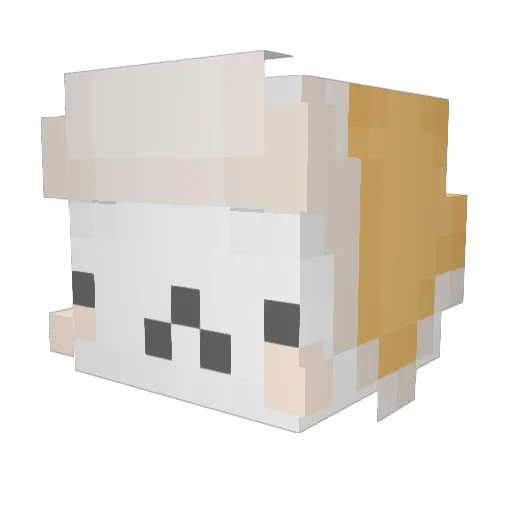 syscallw Minecraft avatar head, 3D render