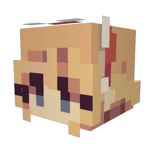 systemaciel Minecraft avatar head, 3D render