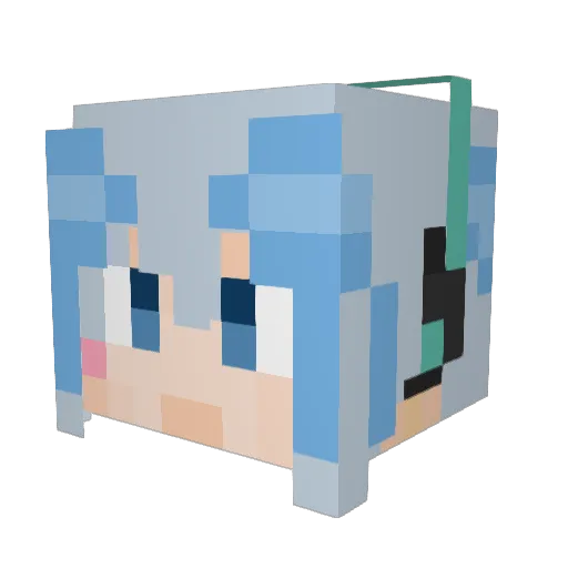sysysysy Minecraft avatar head, 3D render