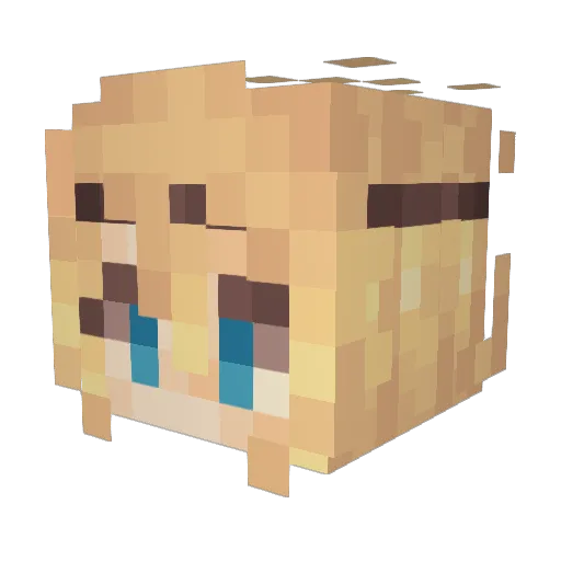 sytheaa Minecraft avatar head, 3D render