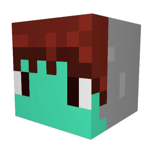 sytnaxfox Minecraft avatar head, 3D render