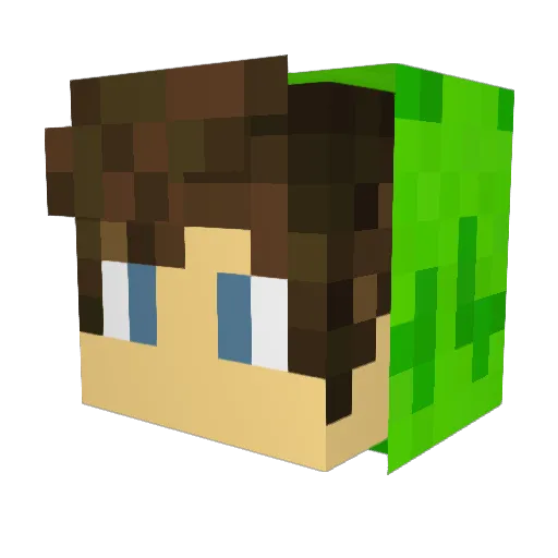 syubay Minecraft avatar head, 3D render