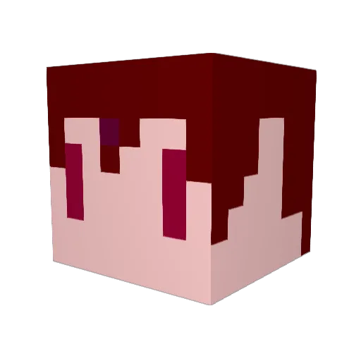 syun01 Minecraft avatar head, 3D render