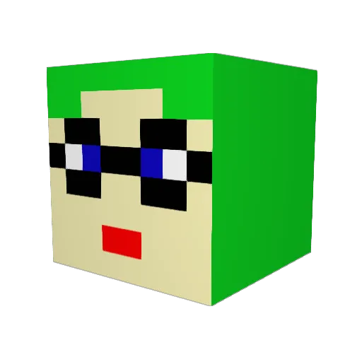 syun0330 Minecraft avatar head, 3D render