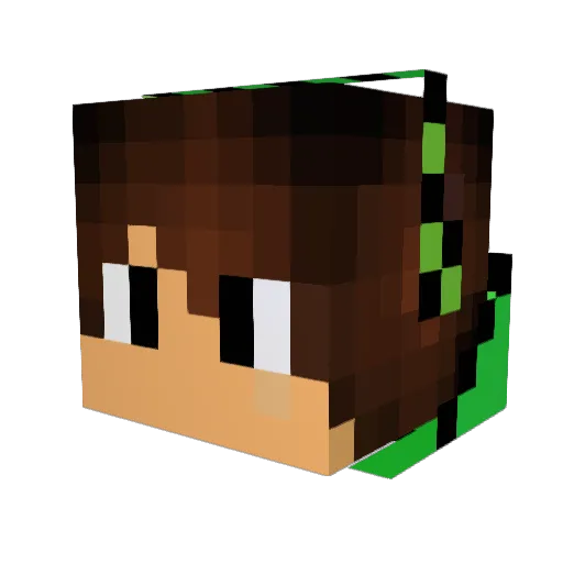 syunkasyuutou Minecraft avatar head, 3D render