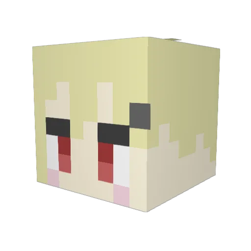 syunnu Minecraft avatar head, 3D render