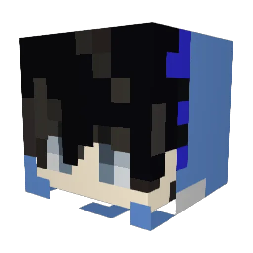 syuryo Minecraft avatar head, 3D render