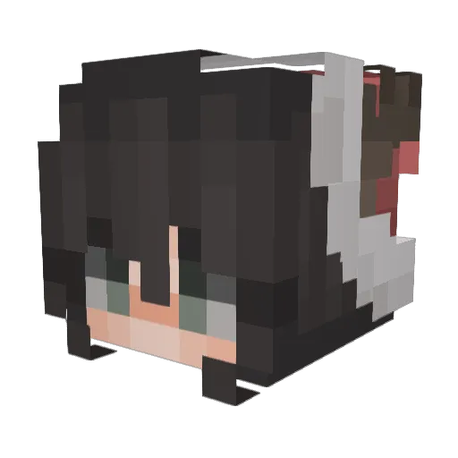 syusyupi Minecraft avatar head, 3D render