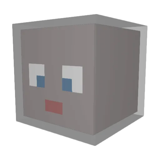 syuvib Minecraft avatar head, 3D render