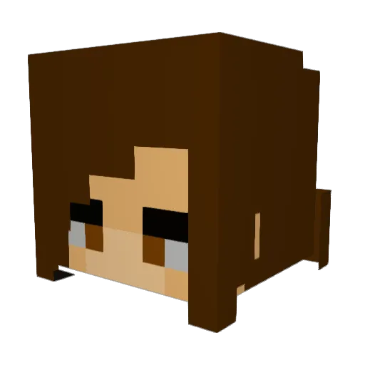 syvvl Minecraft avatar head, 3D render