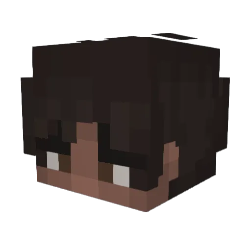 szaanese Minecraft avatar head, 3D render