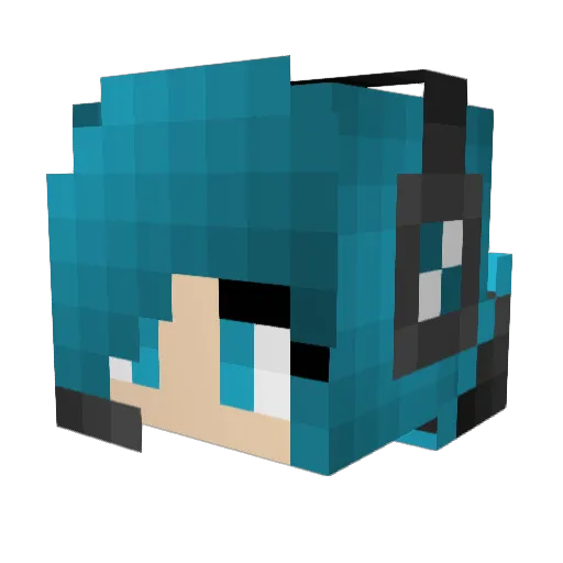 szamanka_ Minecraft avatar head, 3D render