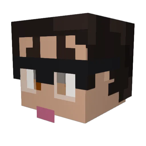 szean Minecraft avatar head, 3D render