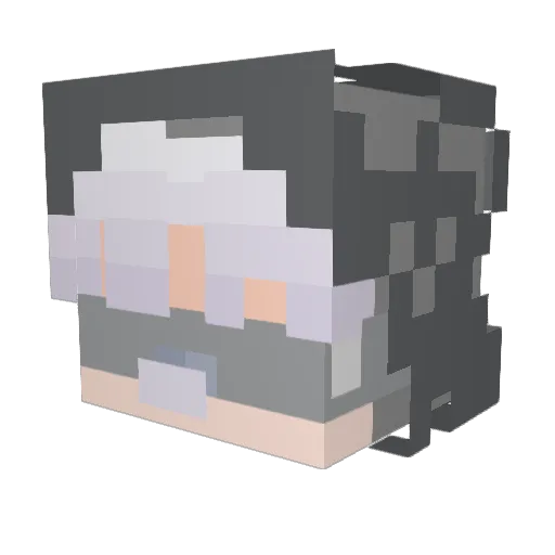 szemikk Minecraft avatar head, 3D render