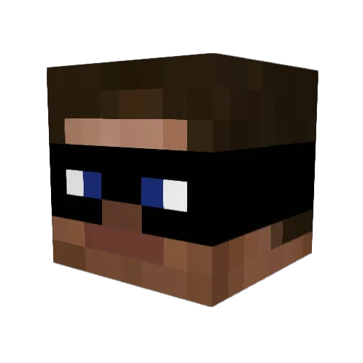 szilikon Minecraft avatar head, 3D render
