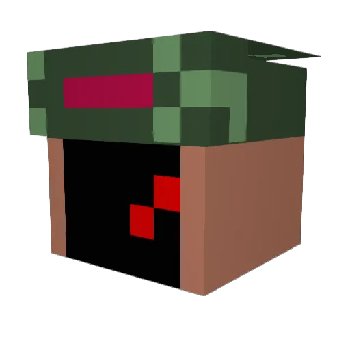 szkhn Minecraft avatar head, 3D render