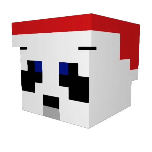 szkocikk Minecraft avatar head, 3D render