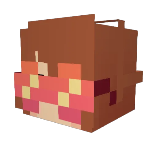 szmilka Minecraft avatar head, 3D render