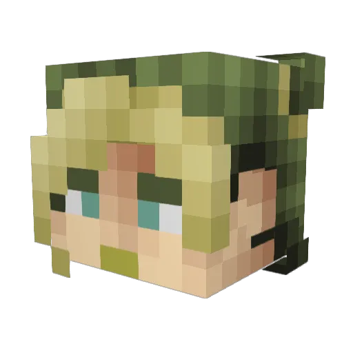 szndra Minecraft avatar head, 3D render