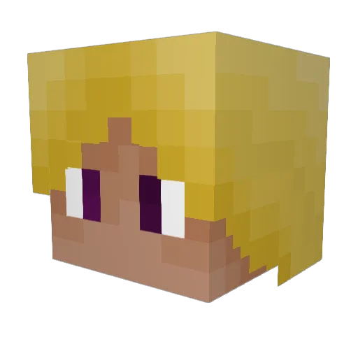 szpidi Minecraft avatar head, 3D render