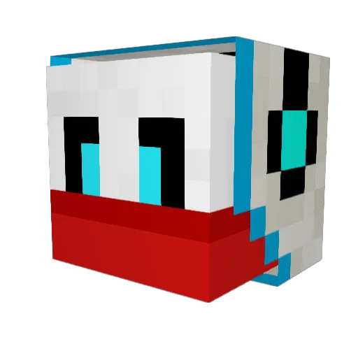 szumiku Minecraft avatar head, 3D render
