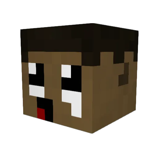 szvba Minecraft avatar head, 3D render