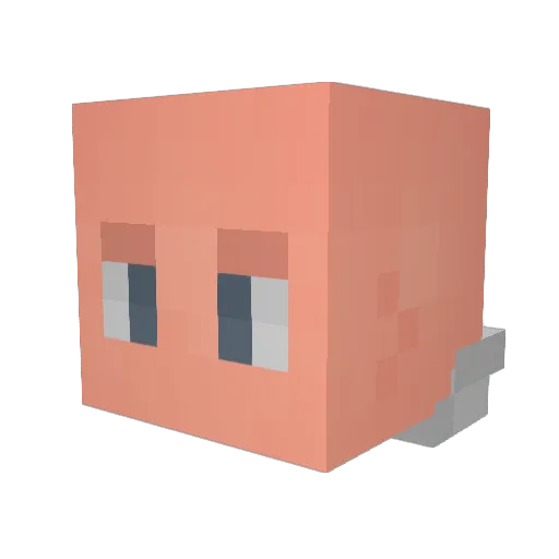 szxmn Minecraft avatar head, 3D render