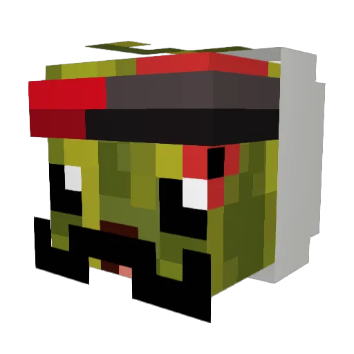 szybkipiotrusmen Minecraft avatar head, 3D render