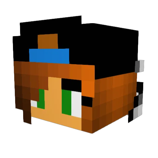 szykowna Minecraft avatar head, 3D render